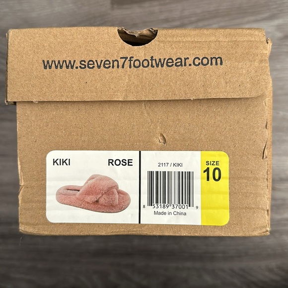 Seven7 Footwear Kiki Faux Fur Slide, Rose/Pink, Size 10 - Picture 3 of 3